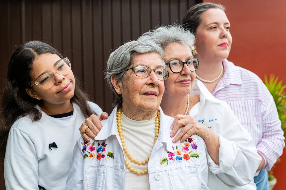 People from different generations together